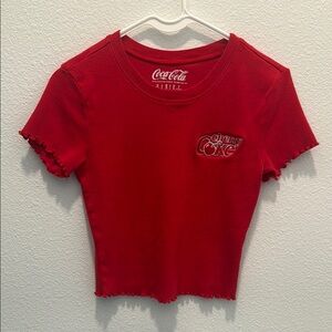 Red Coca Cola Crop Top, M